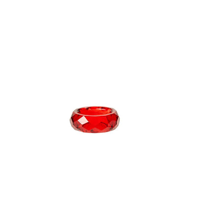 Red Glass Napkin Ring - Lemon And Lavender Toronto