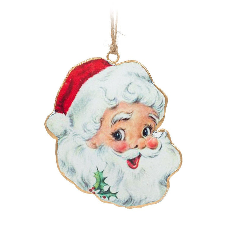 Retro Santa Head Ornament - Lemon And Lavender Toronto