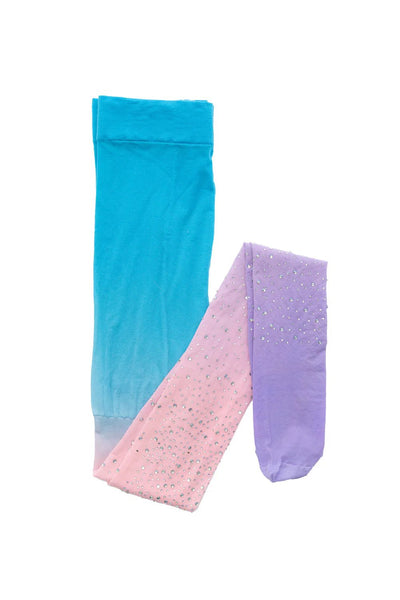 Rhinestone Tights Ombre Lilac/Pink/Blue - Lemon And Lavender Toronto