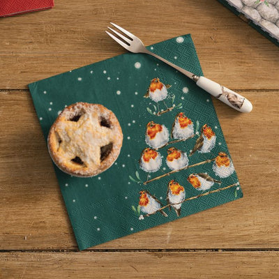 'Rockin' Robins' Robin Lunch Napkin - Lemon And Lavender Toronto