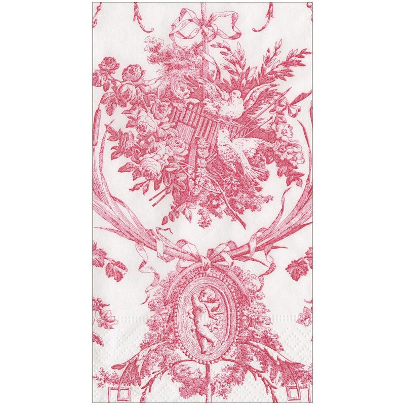 Romantic Rose Toile Paper Guest Napkins - 15 Per Pack - Lemon And Lavender Toronto