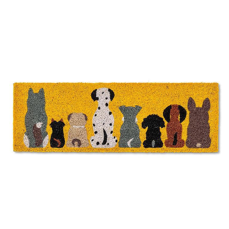 Row of Dogs Small Doormat - Lemon And Lavender Toronto