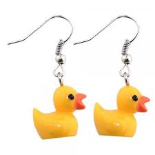 Rubber Duckie Acrylic Earrings - Lemon And Lavender Toronto