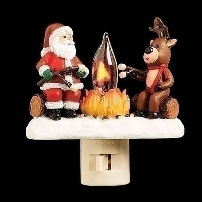 Santa and Reindeer Campfire Night Light - Lemon And Lavender Toronto