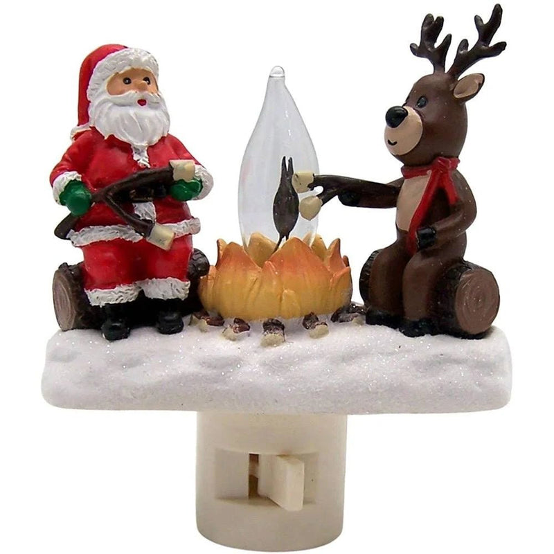 Santa and Reindeer Campfire Night Light - Lemon And Lavender Toronto