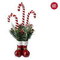 Santa Boots LED Planter Arrangement - Lemon And Lavender Toronto