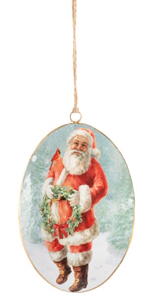 Santa Disk Ornament - Lemon And Lavender Toronto