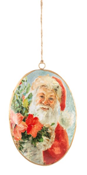 Santa Disk Ornament - Lemon And Lavender Toronto