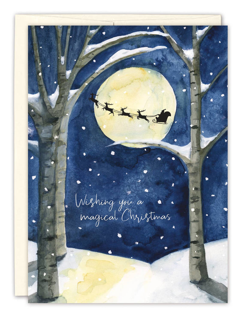 Santa In The Sky Holiday Card - Lemon And Lavender Toronto