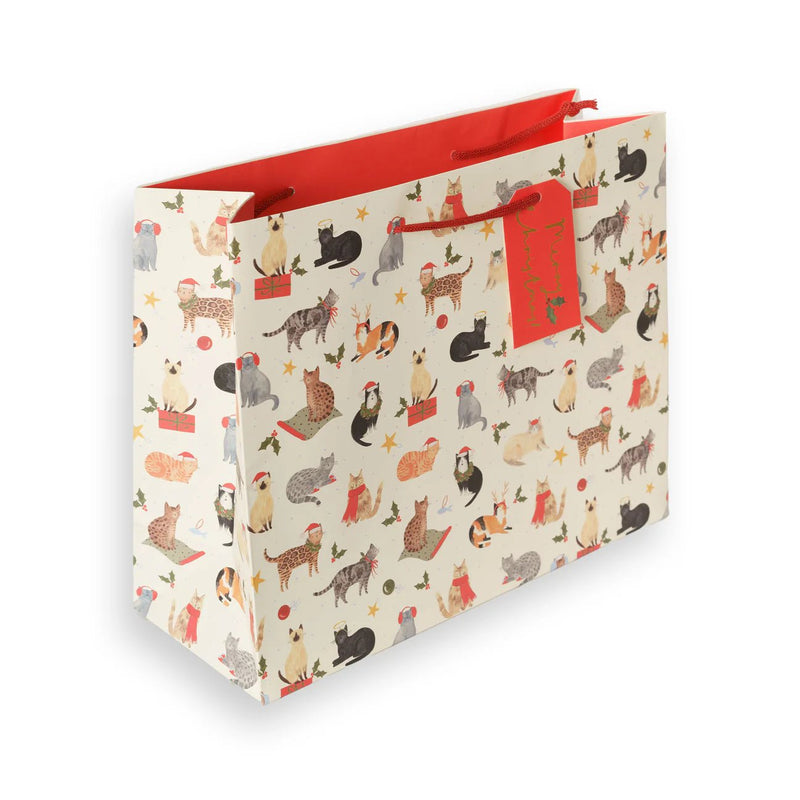 Santa Paws, Medium Landscape Christmas Gift Bag - Lemon And Lavender Toronto