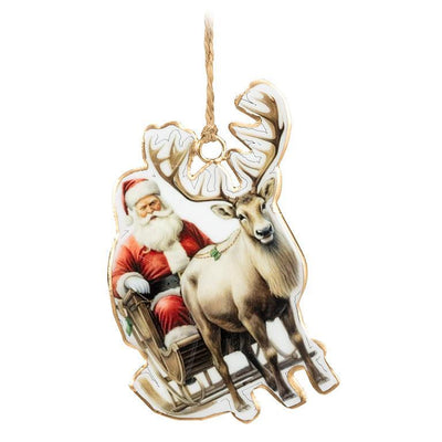 Santa & Reindeer Ornament - Lemon And Lavender Toronto