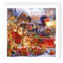 Santa Train 10 Christmas Card Pack - Lemon And Lavender Toronto