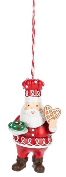 Santa w/Cookie Ornament - Lemon And Lavender Toronto