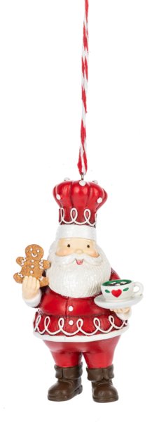 Santa w/Cookie Ornament - Lemon And Lavender Toronto