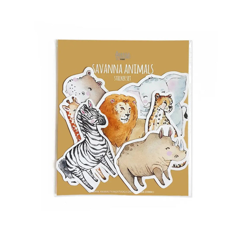 Savanna Animals Sticker Set - Lemon And Lavender Toronto