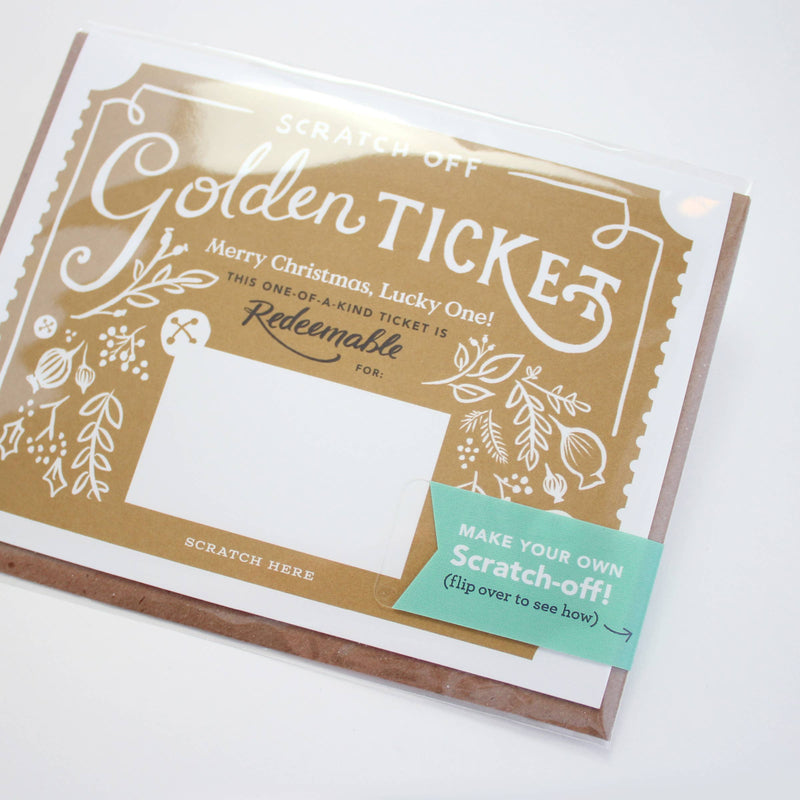 Scratch - off Card - Christmas Golden Ticket - Lemon And Lavender Toronto