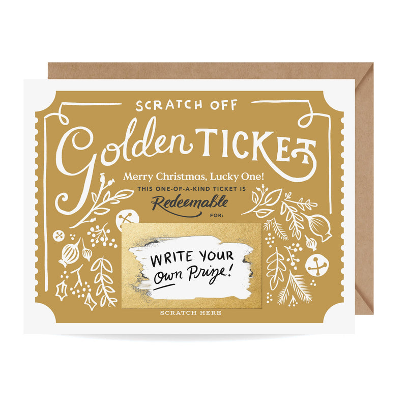 Scratch - off Card - Christmas Golden Ticket - Lemon And Lavender Toronto