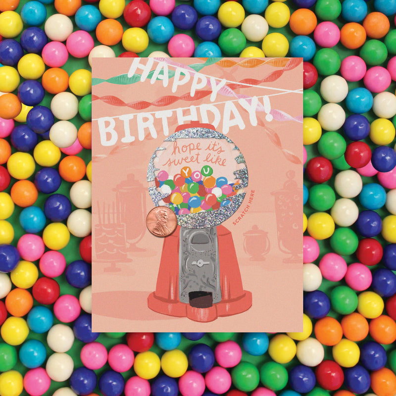 Scratch - off Card - Gumball Machine - Birthday - Lemon And Lavender Toronto