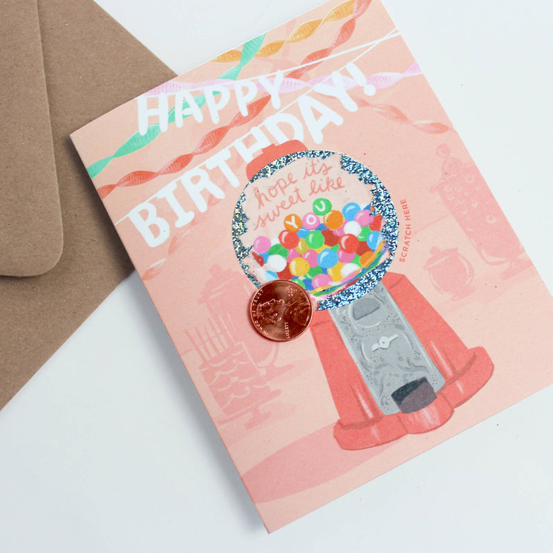 Scratch - off Card - Gumball Machine - Birthday - Lemon And Lavender Toronto