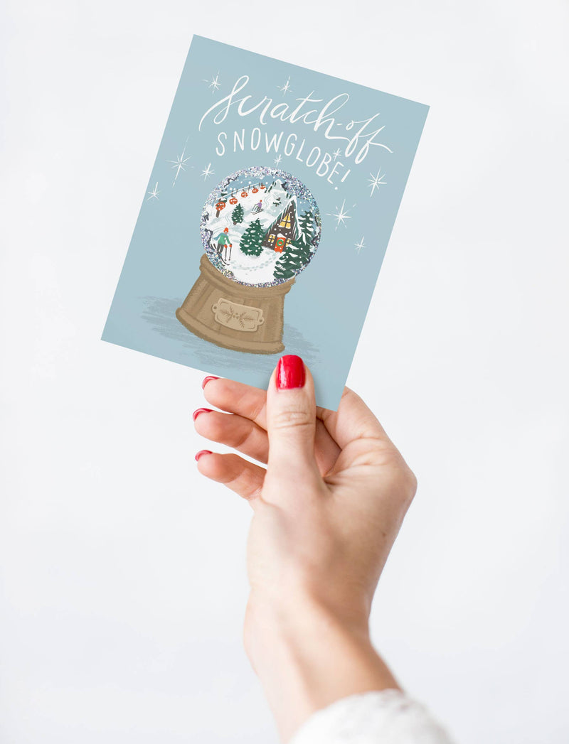 Scratch - off Card - Snow Globe Alpine  - Holiday - Lemon And Lavender Toronto