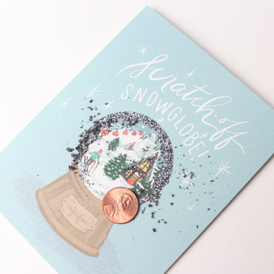 Scratch - off Card - Snow Globe Alpine  - Holiday - Lemon And Lavender Toronto