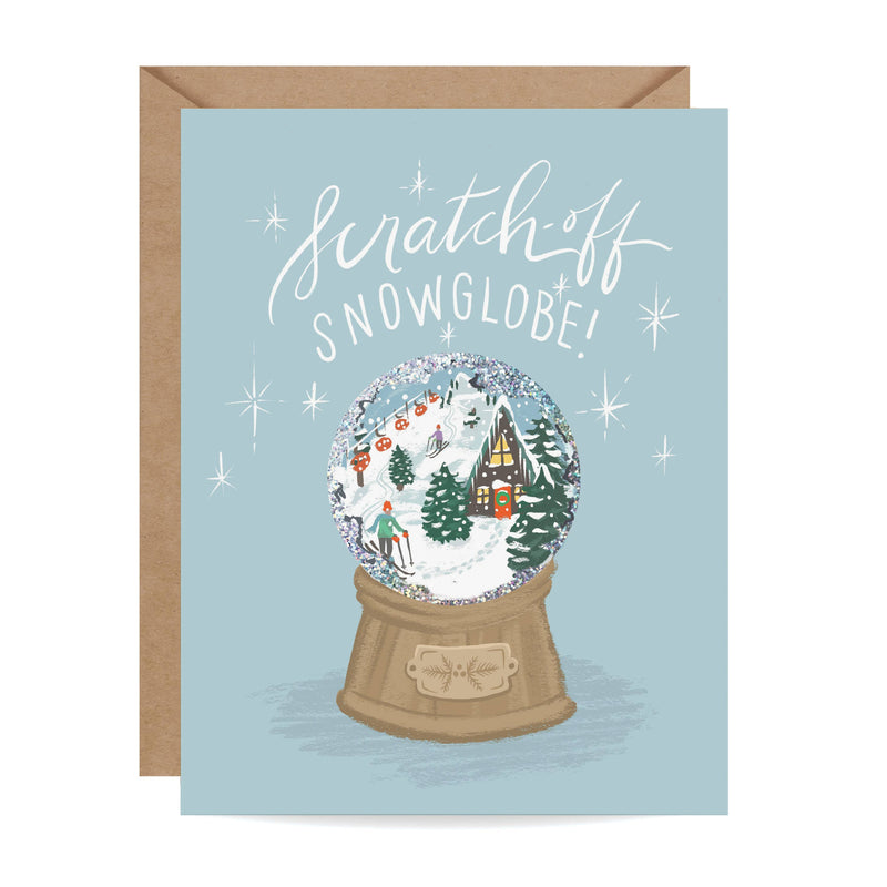 Scratch - off Card - Snow Globe Alpine  - Holiday - Lemon And Lavender Toronto