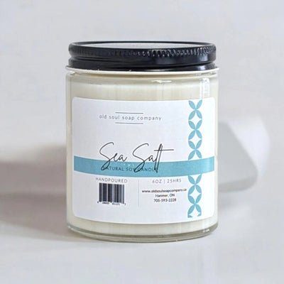 Sea Salt Natural Soy Candle - Made in Canada - Lemon And Lavender Toronto