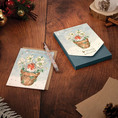 'Season's Tweetings' Robin Christmas Card Pack - Lemon And Lavender Toronto