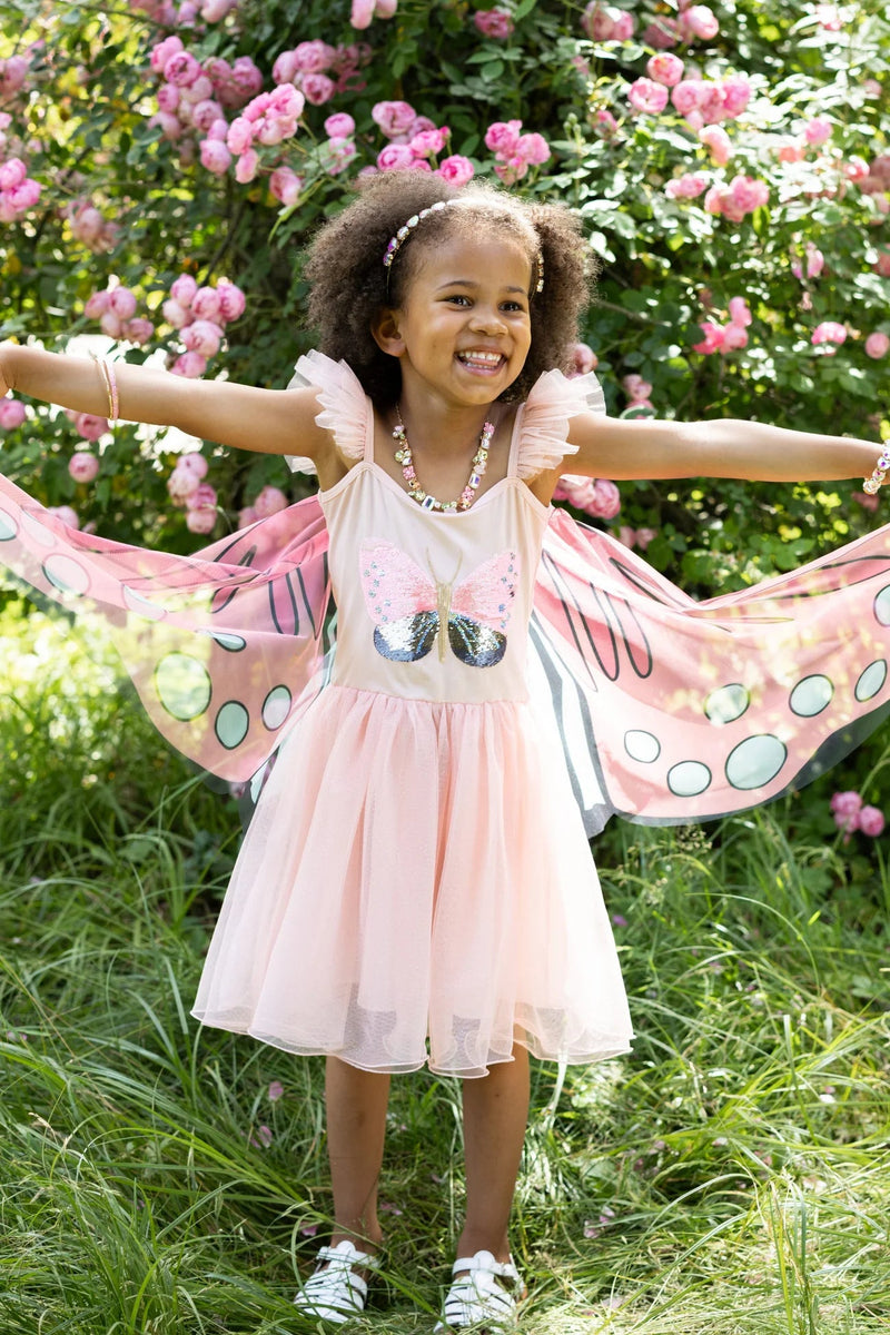 Sequins Secret Butterfly Twirl Dress with Wings - Lemon And Lavender Toronto