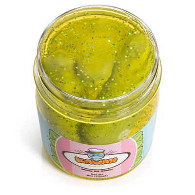 Shimmery Pickle Clear Slime with Pickle Erasers - Lemon And Lavender Toronto