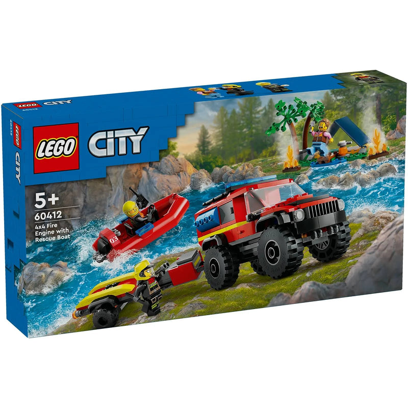 LEGO® City 4x4 Fire Truck with Rescue Boat