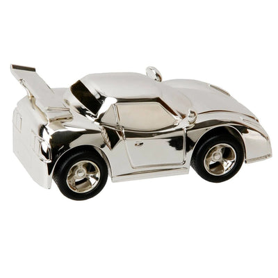 Silver-Plated Sports Car Money Box Savings Bank