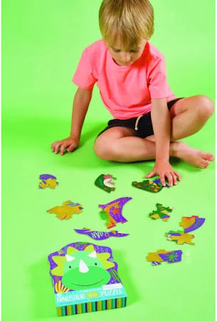 Dino 12pc Shaped Jigsaw Puzzle in Shaped Box