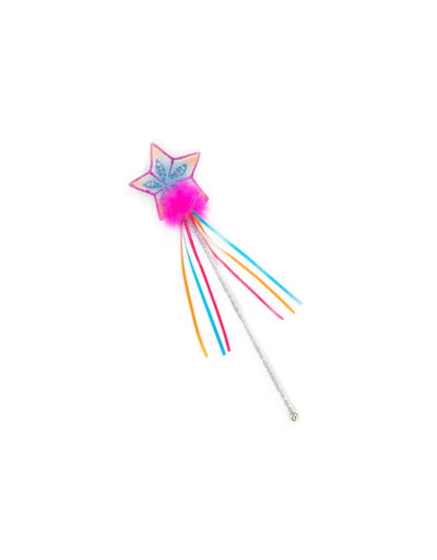 Multi Pastel and Gold Glitter Rainbow Wand