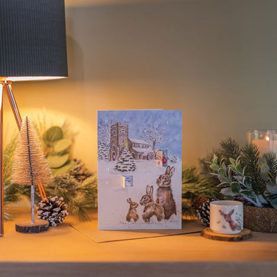 'Silent Night' rabbit Advent Calendar Card - Lemon And Lavender Toronto