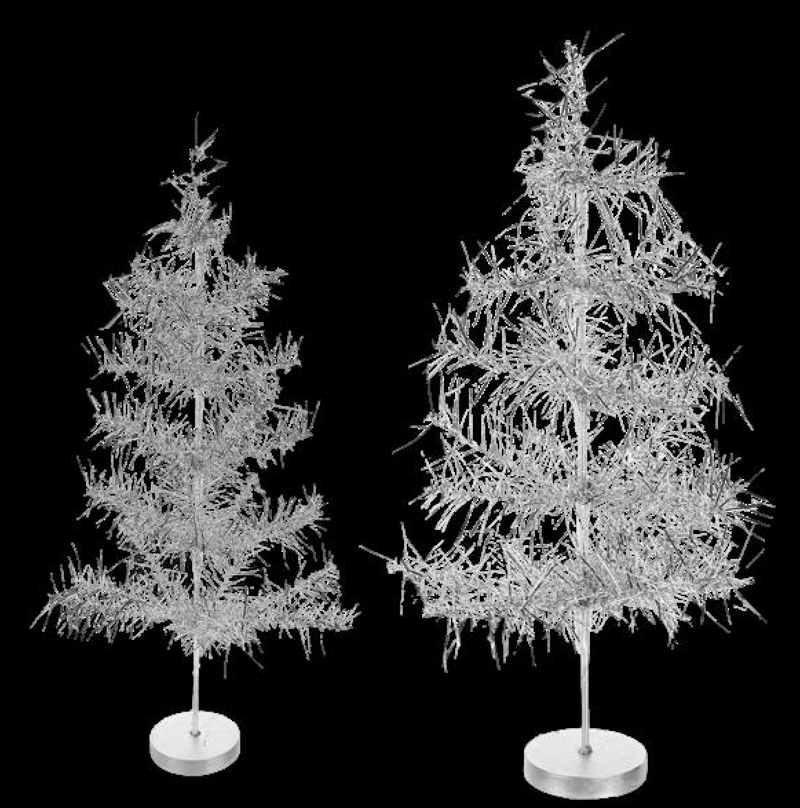 Silver Tinsel Tree Set - Lemon And Lavender Toronto