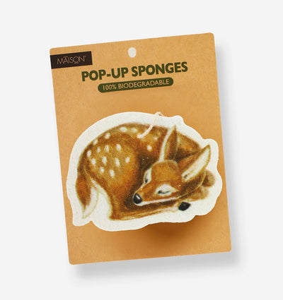 Sleeping Animal Pop Up Sponge - Each Sold Separately - Lemon And Lavender Toronto