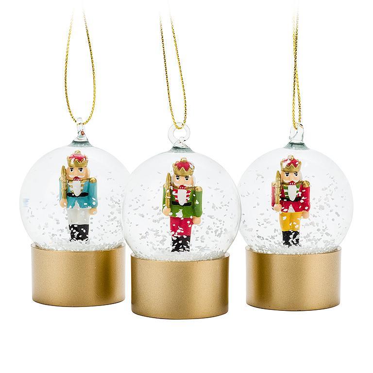 Small Nutcracker Snow Globe Ornament - Lemon And Lavender Toronto