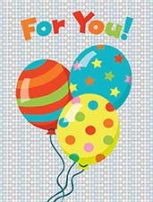 Birthday Balloons Enclosure Card