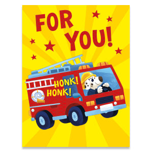 Fire Truck Enclosure Card