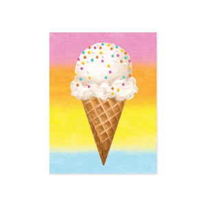 Birthday Ice Cream Cone Enclosure Card