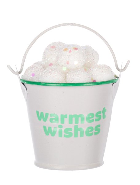 Snowball Pail with Message Ornament - Lemon And Lavender Toronto