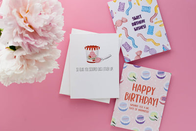 So Glad You Scooped Each Other Up! - Greeting Card - Lemon And Lavender Toronto