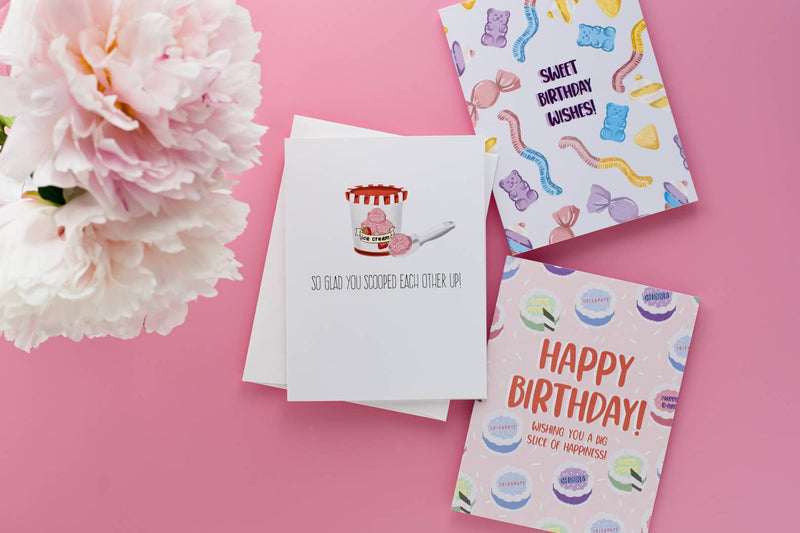 So Glad You Scooped Each Other Up! - Greeting Card - Lemon And Lavender Toronto
