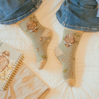 Owl Sock Treetops Womans