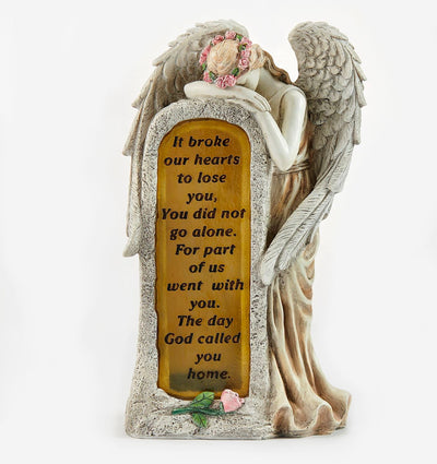 Solar Angel Figurine w/Memorial Sentiment - Lemon And Lavender Toronto