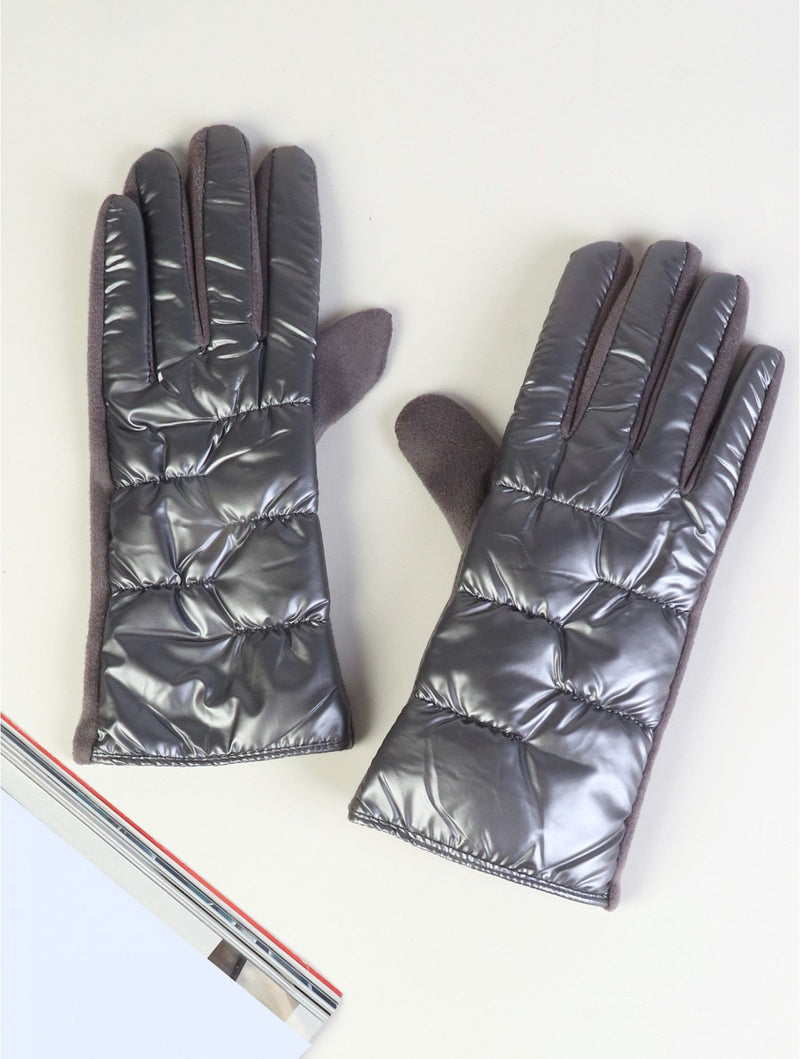 Solid Colour Shiny Bubble Gloves - Lemon And Lavender Toronto