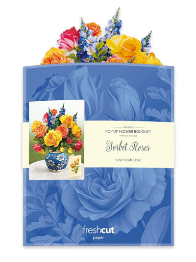 Sorbet Roses Pop - up Greeting Card - Lemon And Lavender Toronto