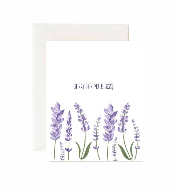 Sorry For Your Loss - Greeting Card - Lemon And Lavender Toronto