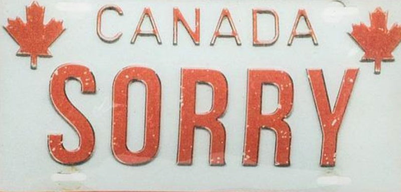 Sorry License Plate Ornament - Lemon And Lavender Toronto